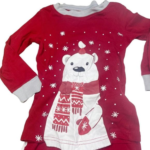 Polar bear Christmas pajamas 2 pairs 3T 4T - Picture 3 of 5